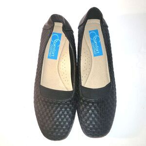Comfort Corner Womens Flat Black Slip On Shoes Loafer Size 7.5 M